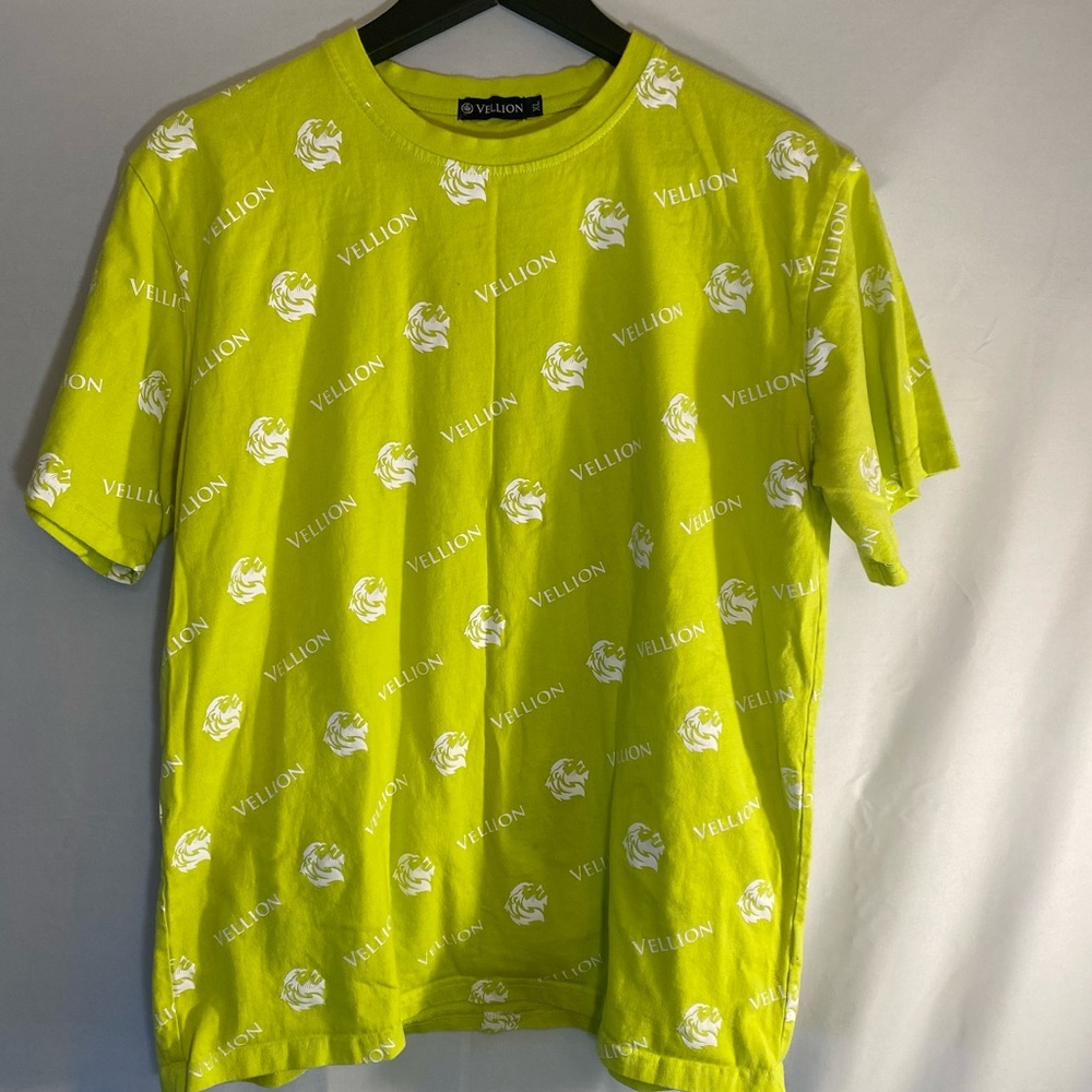 VELLION women’s short sleeve T-shirt, size extra large with graphics neon green - Picture 1 of 7